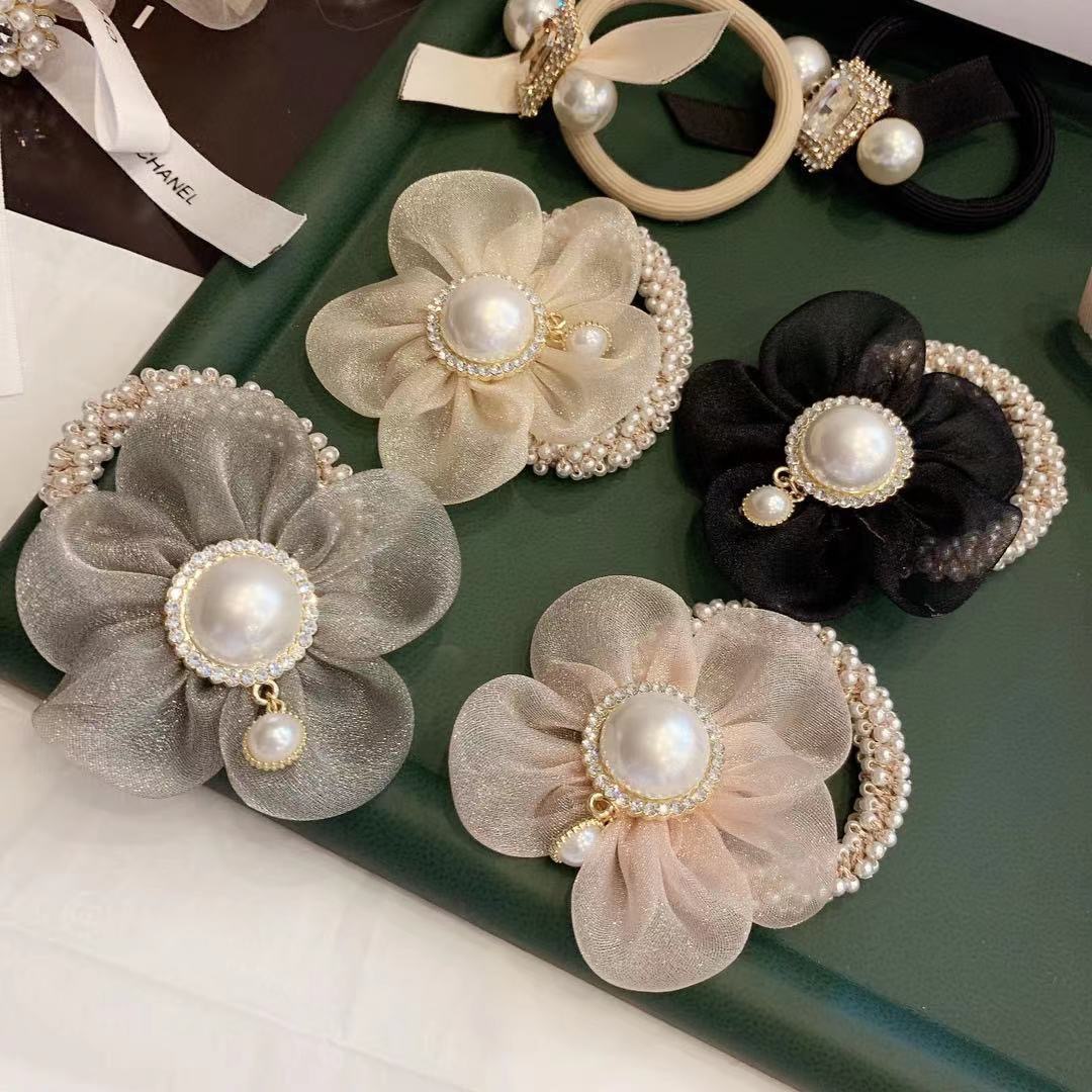 Headdress Organza SUNFLOWER Hair Band Girls Hair Band Hair Accessories Hair Ring Pearl Hair Rope Flower accessories