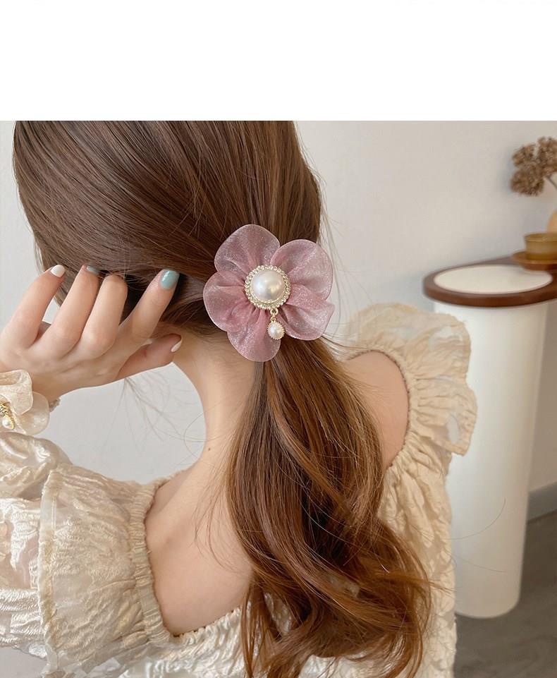 Headdress Organza SUNFLOWER Hair Band Girls Hair Band Hair Accessories Hair Ring Pearl Hair Rope Flower accessories