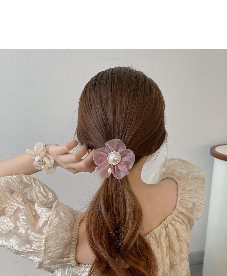 Headdress Organza SUNFLOWER Hair Band Girls Hair Band Hair Accessories Hair Ring Pearl Hair Rope Flower accessories