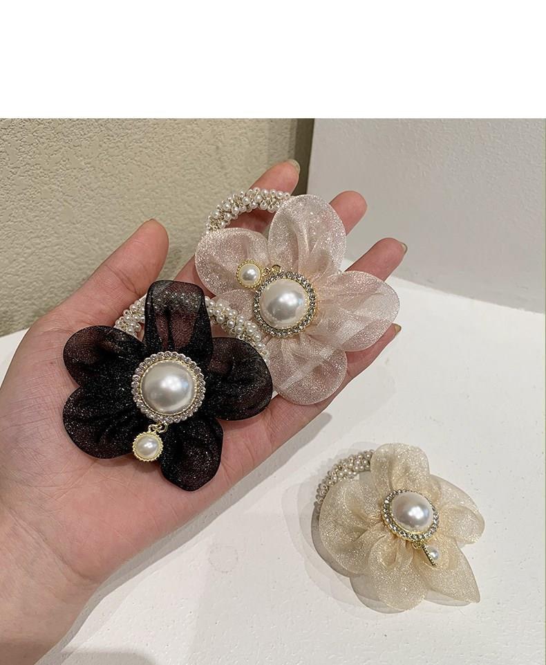 Headdress Organza SUNFLOWER Hair Band Girls Hair Band Hair Accessories Hair Ring Pearl Hair Rope Flower accessories