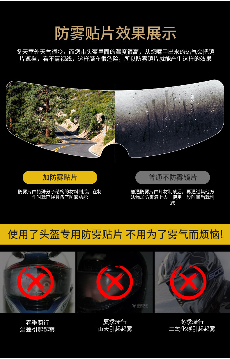 Electric Motorcycle Helmet HD Anti-Fog Lens Stickers Riding Helmet Water Resistant Film Waterproof Paste Universal Electric Motorcycle Helmet HD Anti-Fog Lens Stickers Riding Helmet Water Resistant Film Waterproof Paste Universal