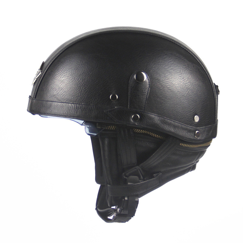 Cross-Border Retro Cool Electric Electromobile Helmet Half Helmet Pedal Locomotive Cruise Leather Helmet Prince Helmet Cross-Border Retro Cool Electric Electromobile Helmet Half Helmet Pedal Locomotive Cruise Leather Helmet Prince Helmet