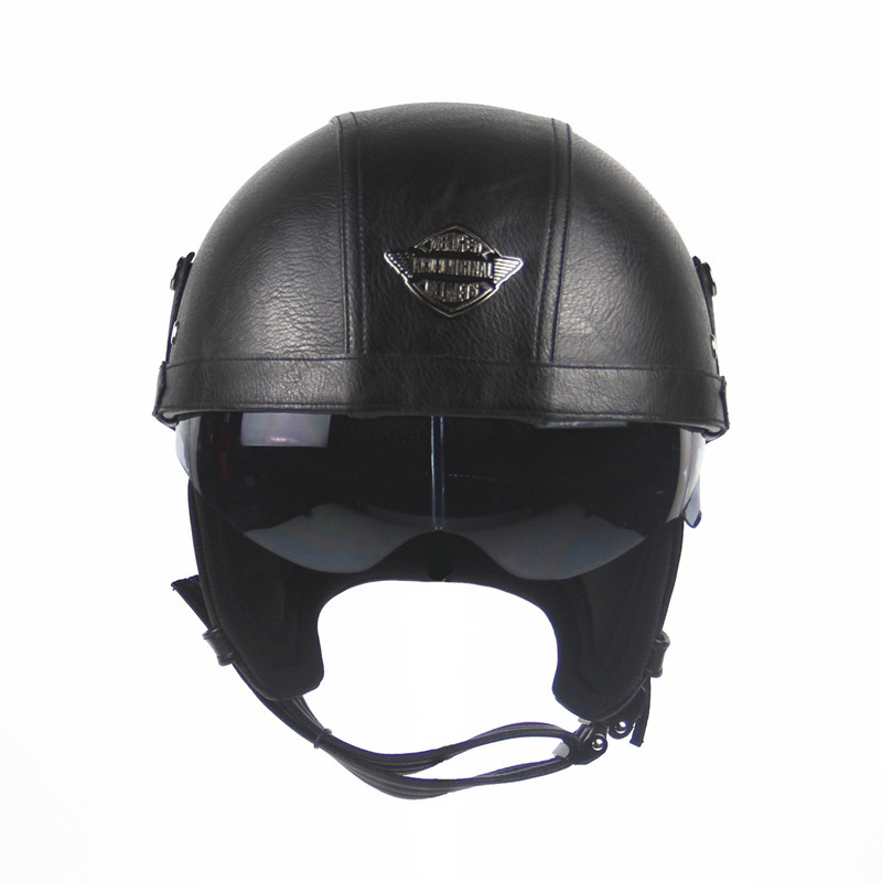Cross-Border Retro Cool Electric Electromobile Helmet Half Helmet Pedal Locomotive Cruise Leather Helmet Prince Helmet Cross-Border Retro Cool Electric Electromobile Helmet Half Helmet Pedal Locomotive Cruise Leather Helmet Prince Helmet