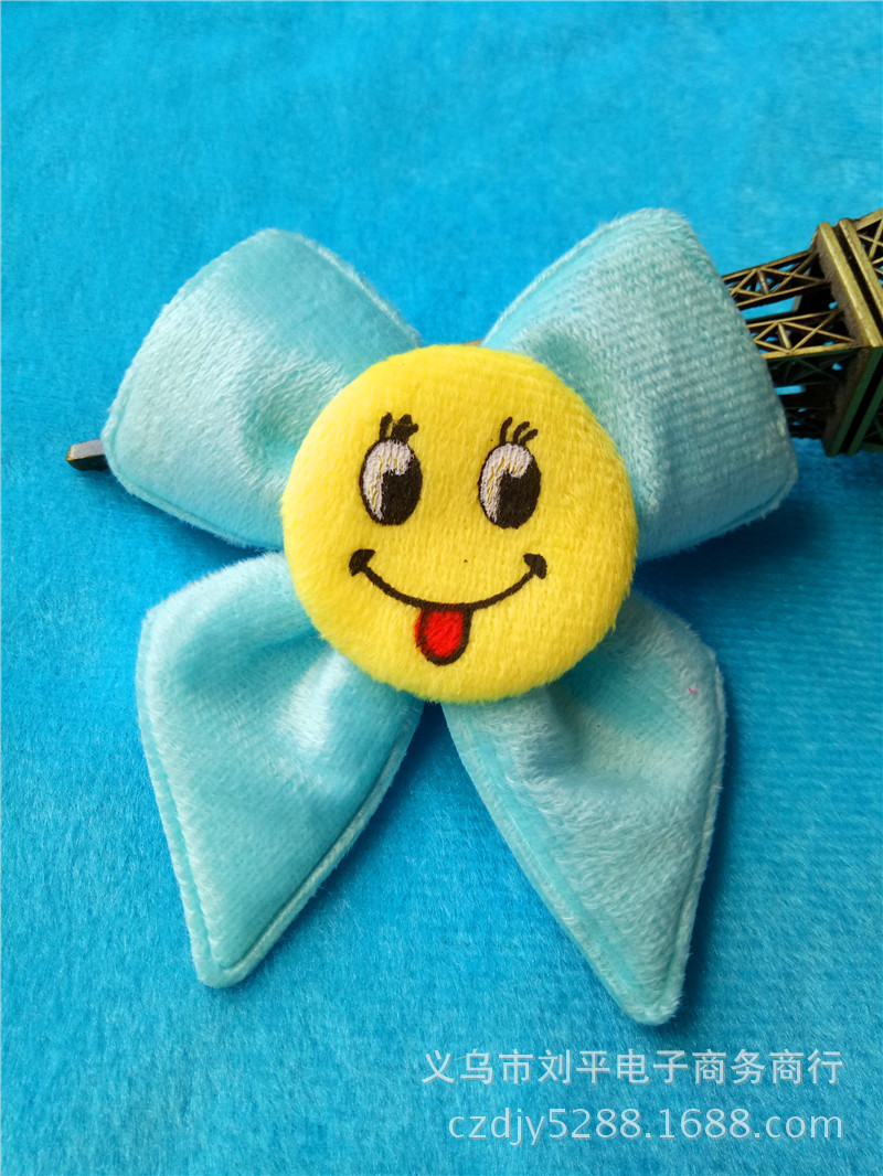 Supply Ultrasonic Embossed Smiley Bow Clothing Accessories Headdress Accessories Handmade Flowers