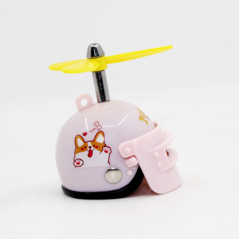 New Propeller Breaking Wind Duck Helmet + Duck + Bamboo Dragonfly Hat Helmet Key Pendants Turbo Duck