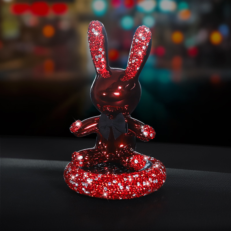 Car Perfume Decoration Car Aromatherapy Decoration Cute Cartoon Car Accessories Diamond Rabbit Decoration Fashion Perfume