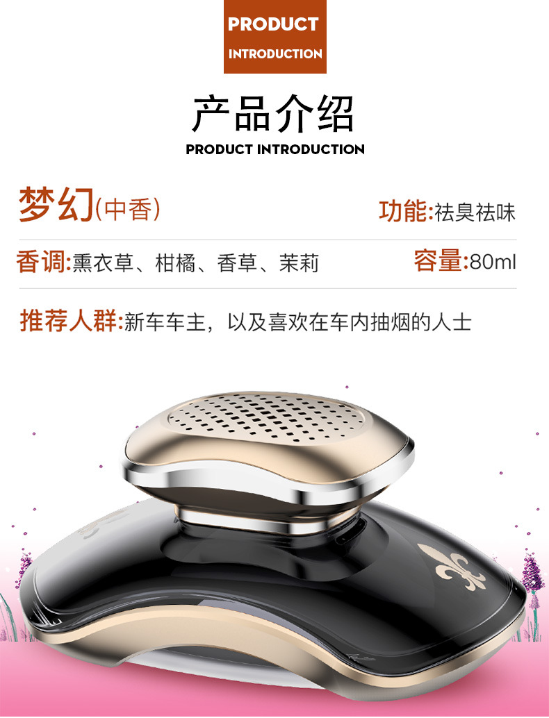 Car perfume perfume bottle dispenser odor removal Car top grade creative perfume bottle Car perfume perfume bottle dispenser odor removal Car top grade creative perfume bottle