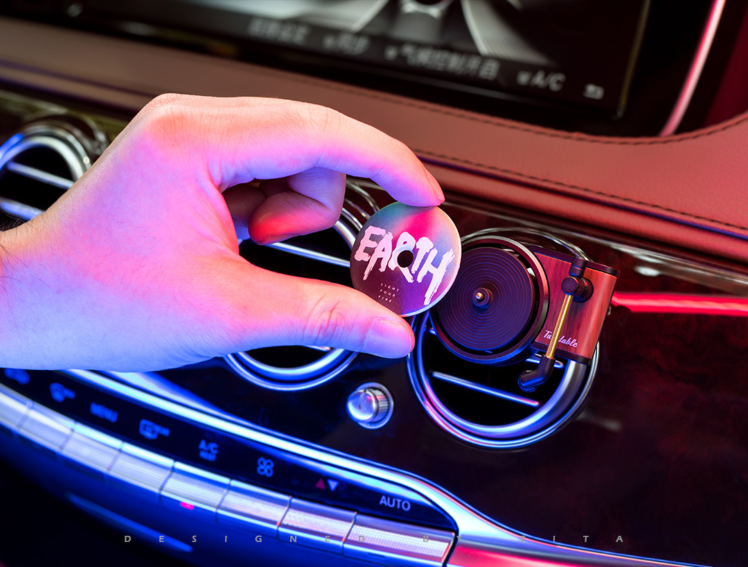 TITA Jukebox Car Aromatherapy Retro Air Outlet Aromatherapy Car Air Conditioner Vent Decoration Creative Car Perfume Bottom