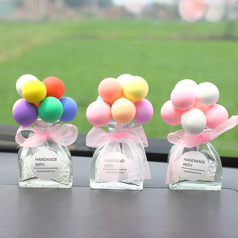 Creative Glass Bottle Car Interior Ornaments Confession Balloon Decoration Car Perfume Holder Colorful Cartoon Cute Creative Glass Bottle Car Interior Ornaments Confession Balloon Decoration Car Perfume Holder Colorful Cartoon Cute