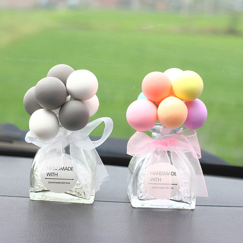 Creative Glass Bottle Car Interior Ornaments Confession Balloon Decoration Car Perfume Holder Colorful Cartoon Cute Creative Glass Bottle Car Interior Ornaments Confession Balloon Decoration Car Perfume Holder Colorful Cartoon Cute