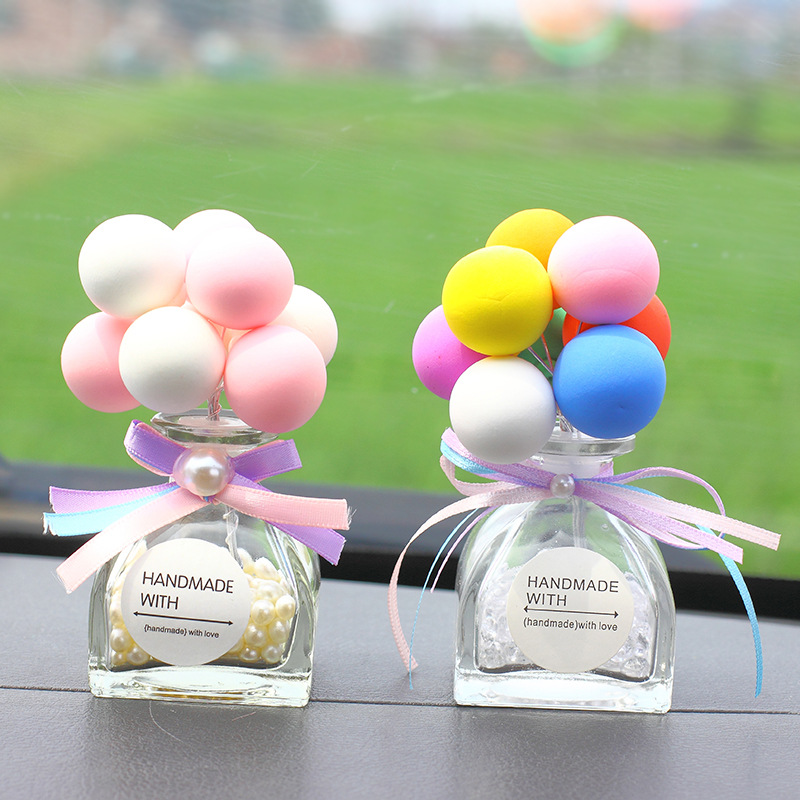 Creative Glass Bottle Car Interior Ornaments Confession Balloon Decoration Car Perfume Holder Colorful Cartoon Cute Creative Glass Bottle Car Interior Ornaments Confession Balloon Decoration Car Perfume Holder Colorful Cartoon Cute