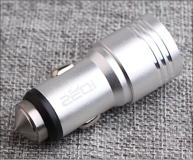 Zeki car charger dual USB car charger mobile phone charger safety hammer car charger wholesale Zeki car charger dual USB car charger mobile phone charger safety hammer car charger wholesale