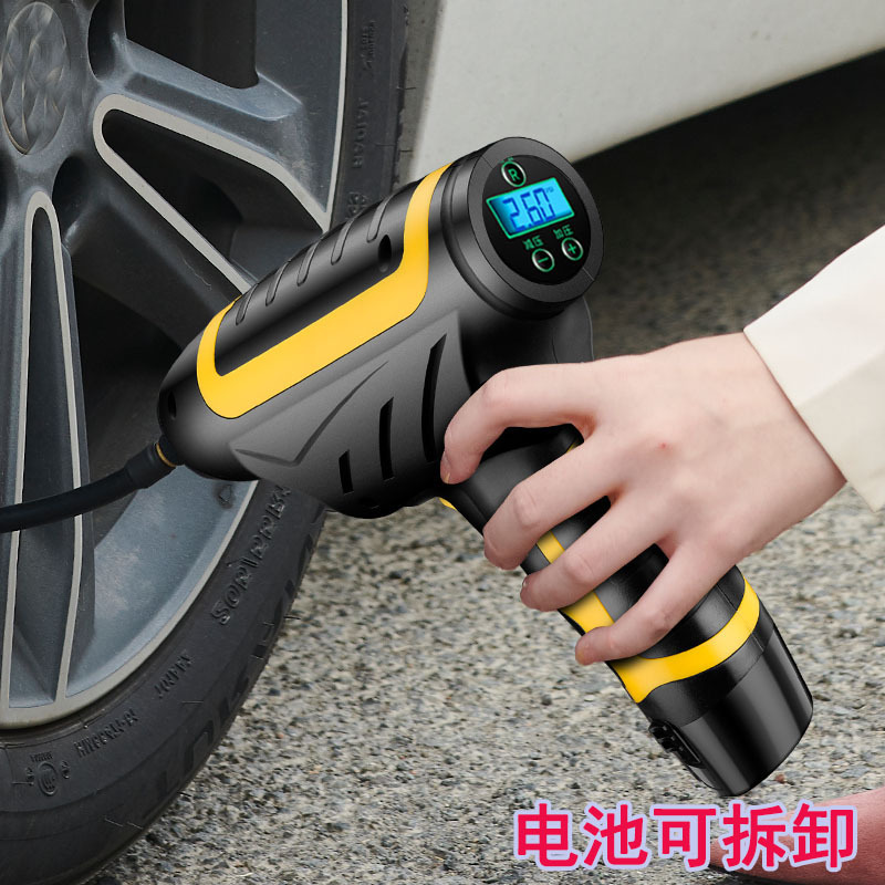 Automobile Inflator Mini Handheld Tire Pump with Light Digital Display Portable Car Wireless Air Pump