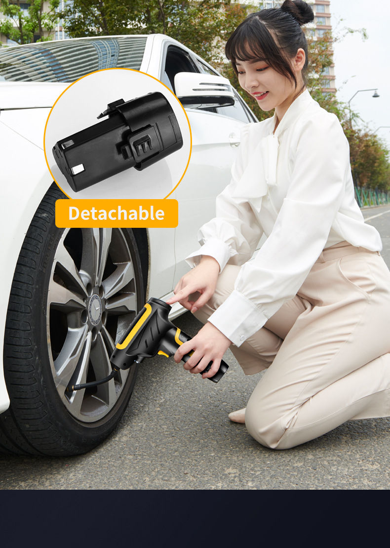 Automobile Inflator Mini Handheld Tire Pump with Light Digital Display Portable Car Wireless Air Pump Automobile Inflator Mini Handheld Tire Pump with Light Digital Display Portable Car Wireless Air Pump