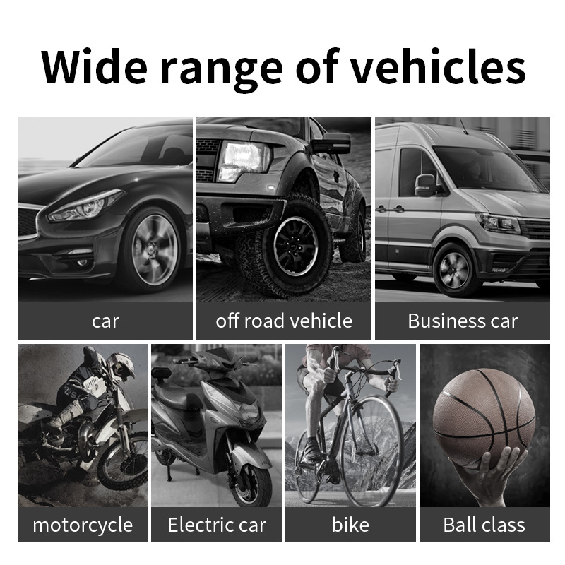 Automobile Inflator Mini Handheld Tire Pump with Light Digital Display Portable Car Wireless Air Pump Automobile Inflator Mini Handheld Tire Pump with Light Digital Display Portable Car Wireless Air Pump