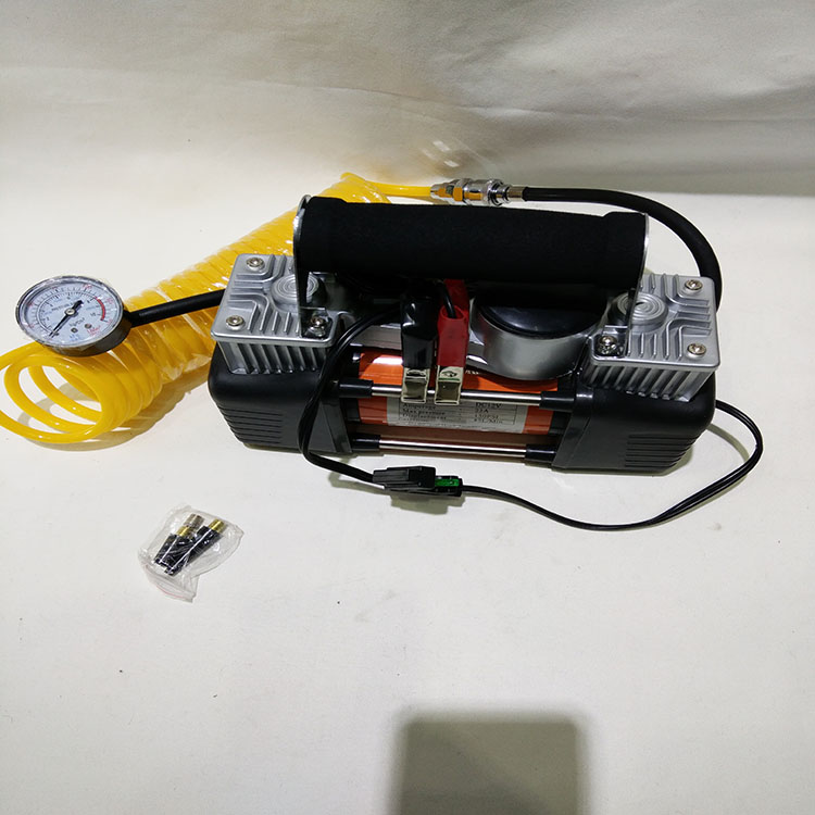 Car 12V pump with table double cylinder pump tire inflator pump