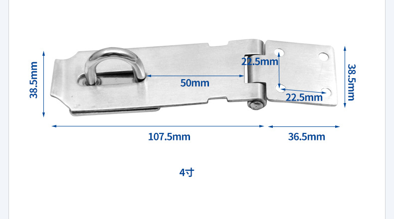 Wholesale Stainless Steel Lock Wooden Door Buckle Drawer Lock Brand Lock Row Hardware Accessories Door and Window Hardware Safety Bolt Door Latch