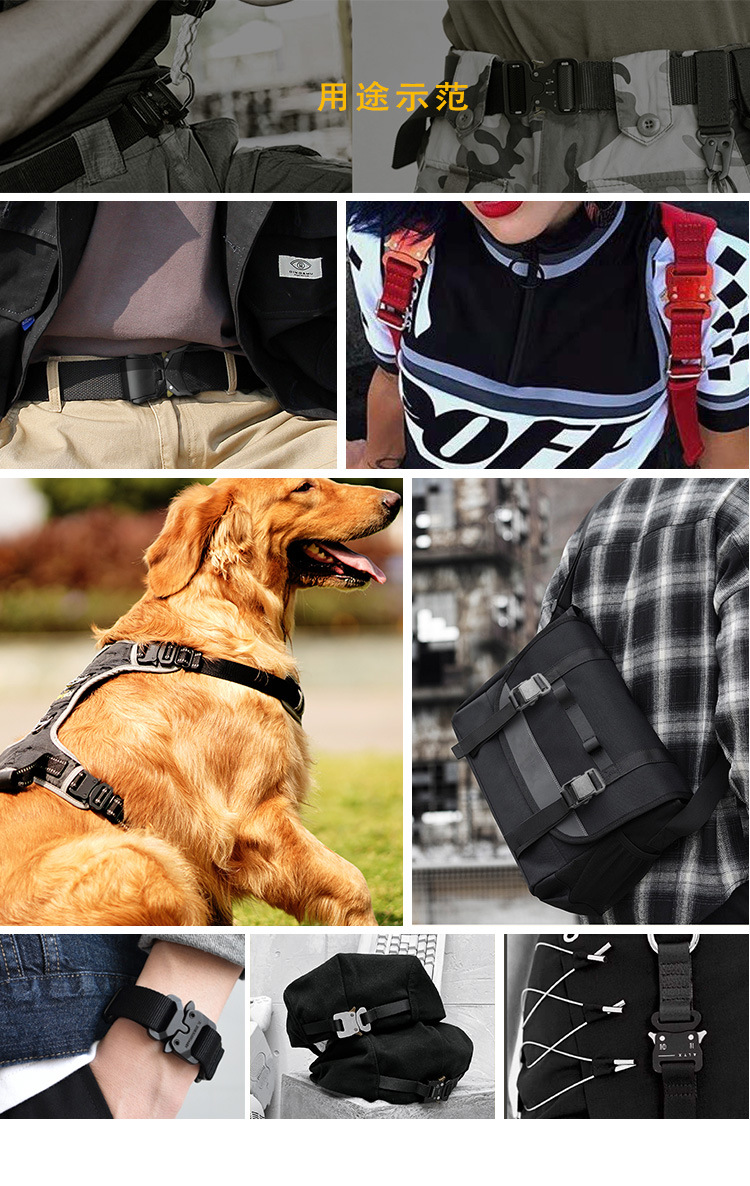 38mm Spectacle Snake Metal Buckle Zinc Alloy Safety Belt Buckle Fire Protection Outdoor Military Fan Tactical Belt Buckle