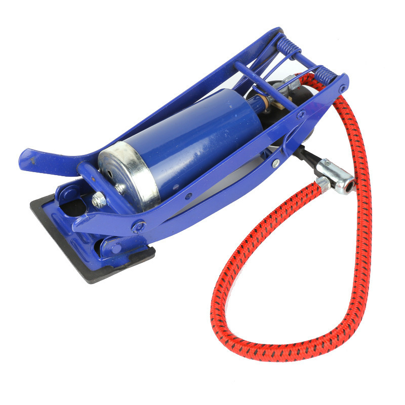 Factory Direct Sales Single Tube Blue High Pressure Foot Air Pump Mini Portable Inflator Metal Air Pump