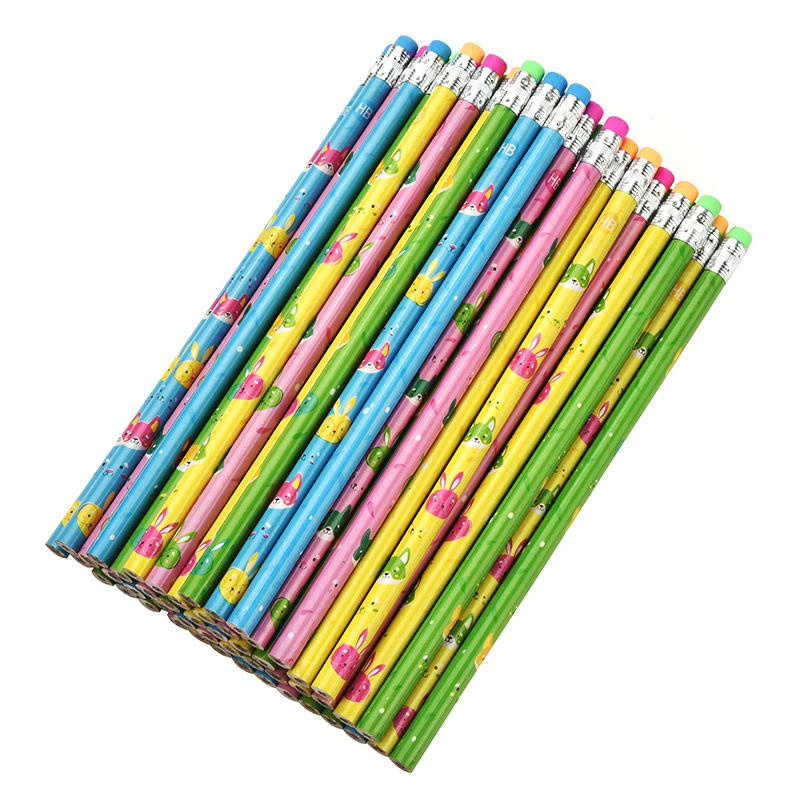 50 Bags Cartoon Mantle round Brush Pot HB Pencil Kindergarten Primary School Prize Gift Stationery E-Commerce Supply