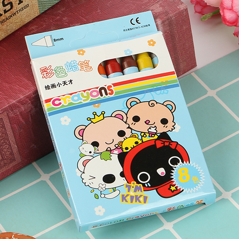 New quality brush set 8 color children's drawing crayon learning stationery supplies kindergarten gifts wholesale