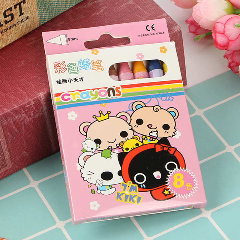 New quality brush set 8 color children's drawing crayon learning stationery supplies kindergarten gifts wholesale