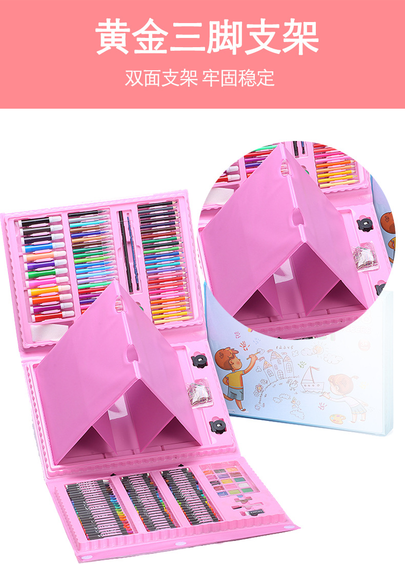 Factory Direct Sales Hot Russian 208 Easel Painting Kit Brush Student Gift Prizes Stationery Wholesale Factory Direct Sales Hot Russian 208 Easel Painting Kit Brush Student Gift Prizes Stationery Wholesale