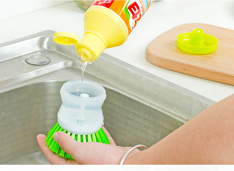 Household Dish Brush Self-Contained Liquid Dishwashing Brush Artifact Hydraulic Dishwashing Oil-Free Cleaning Household Decontamination Brush Household Dish Brush Self-Contained Liquid Dishwashing Brush Artifact Hydraulic Dishwashing Oil-Free Cleaning Household Decontamination Brush