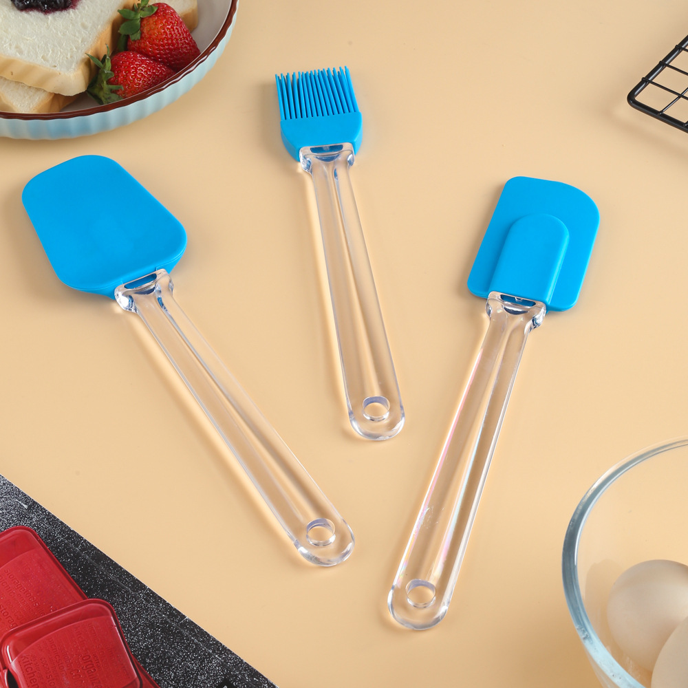 Edible Silicon Small Scraper Oil Brush Butter Knife Barbecue Silicone Brush Integrated Small Size Baking Tool Edible Silicon Small Scraper Oil Brush Butter Knife Barbecue Silicone Brush Integrated Small Size Baking Tool