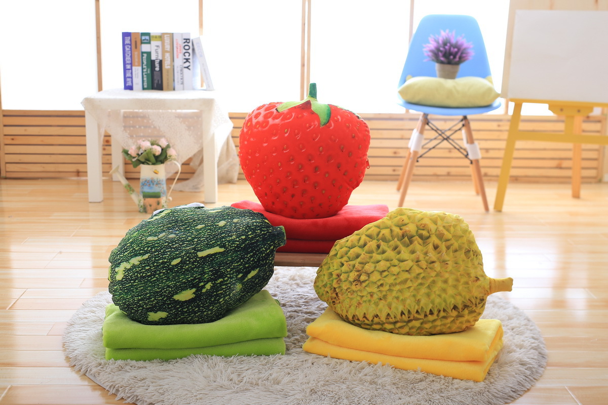 Fruit pillow is cartoon summer cool by air conditioning by car cushion dual-use pillow quilt manufacturers direct sales Fruit pillow is cartoon summer cool by air conditioning by car cushion dual-use pillow quilt manufacturers direct sales