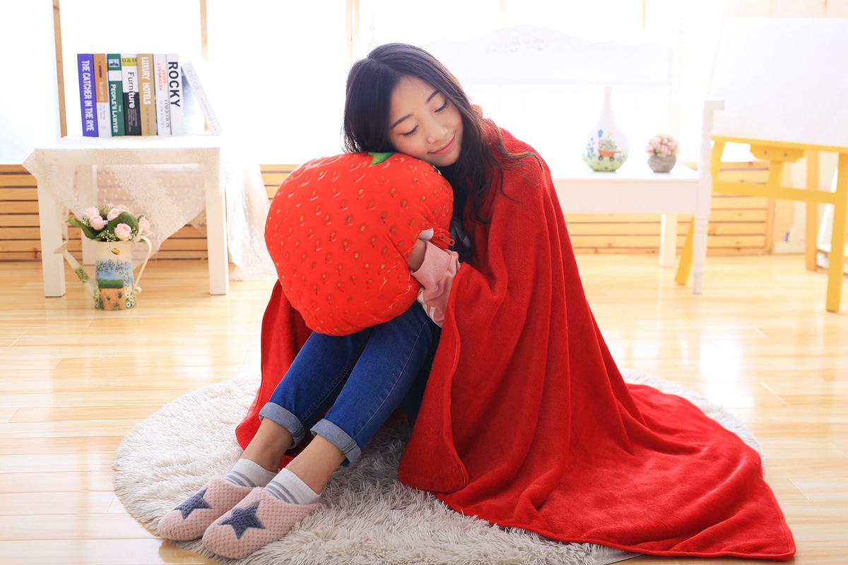 Fruit pillow is cartoon summer cool by air conditioning by car cushion dual-use pillow quilt manufacturers direct sales Fruit pillow is cartoon summer cool by air conditioning by car cushion dual-use pillow quilt manufacturers direct sales