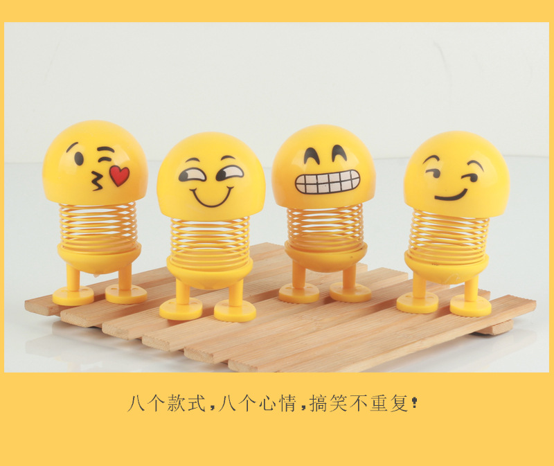 Cool Car Facial Expression Bag Spring Bobble Head Doll Car Interior Ornaments Car Decoration TikTok Same Style Cool Car Facial Expression Bag Spring Bobble Head Doll Car Interior Ornaments Car Decoration TikTok Same Style