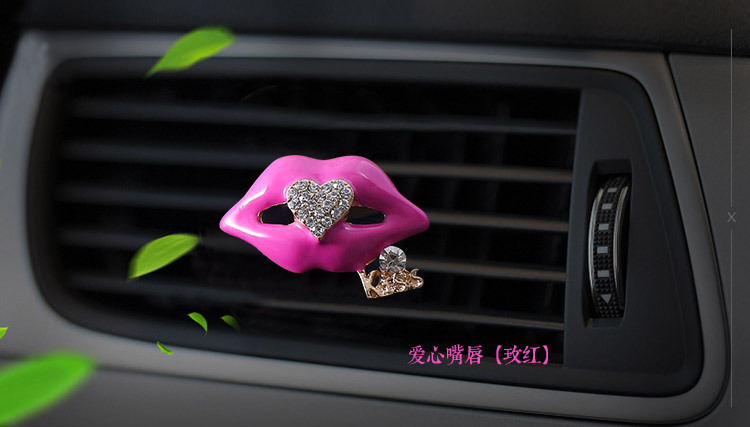 On-Board Perfume Clip Creative Diamond Red Lips Solid Balm Cool Car Air Conditioning Vent Aromatherapy Clip Female On-Board Perfume Clip Creative Diamond Red Lips Solid Balm Cool Car Air Conditioning Vent Aromatherapy Clip Female