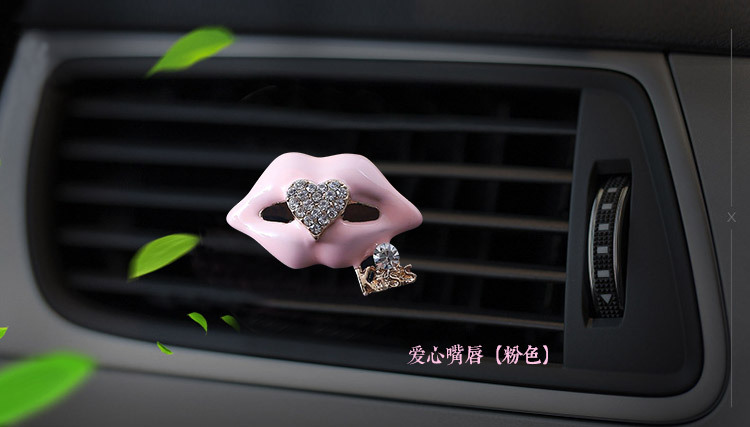 On-Board Perfume Clip Creative Diamond Red Lips Solid Balm Cool Car Air Conditioning Vent Aromatherapy Clip Female On-Board Perfume Clip Creative Diamond Red Lips Solid Balm Cool Car Air Conditioning Vent Aromatherapy Clip Female