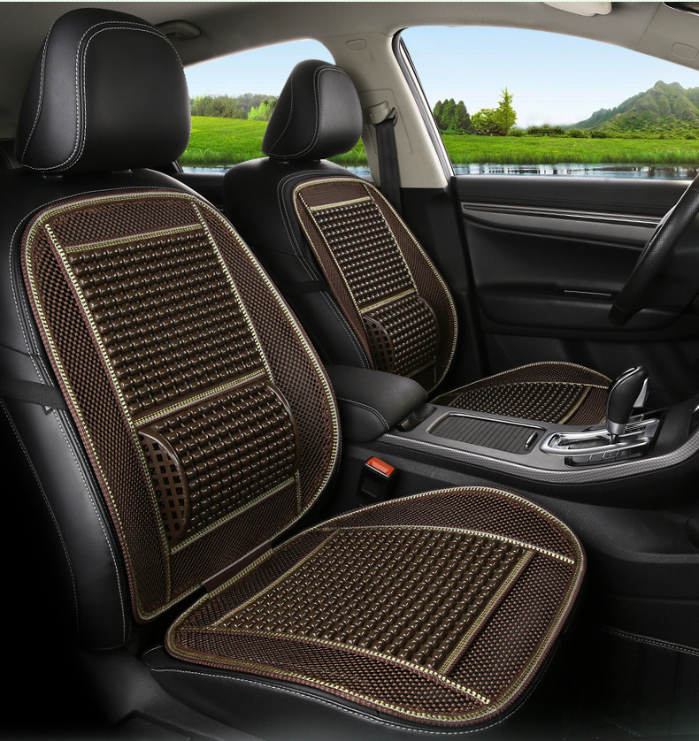 Car Seat Cushion Imitation Wooden Beads Bamboo Sheet Breathable Cool Cushion One-Piece Cushion Seat Cushion
