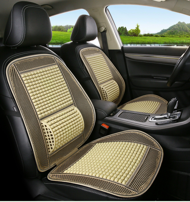 Car Seat Cushion Imitation Wooden Beads Bamboo Sheet Breathable Cool Cushion One-Piece Cushion Seat Cushion