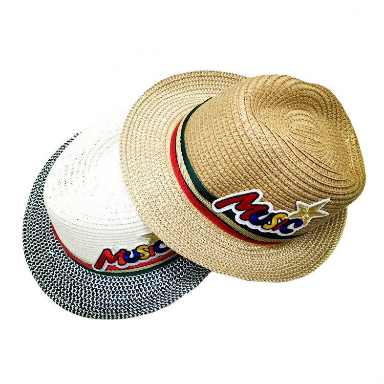 Wholesale summer sun protection hats boys and girls straw hats beach sun shade children hats aqua hats baby hats tide Wholesale summer sun protection hats boys and girls straw hats beach sun shade children hats aqua hats baby hats tide
