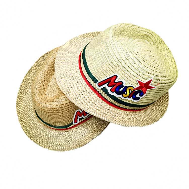 Wholesale summer sun protection hats boys and girls straw hats beach sun shade children hats aqua hats baby hats tide Wholesale summer sun protection hats boys and girls straw hats beach sun shade children hats aqua hats baby hats tide