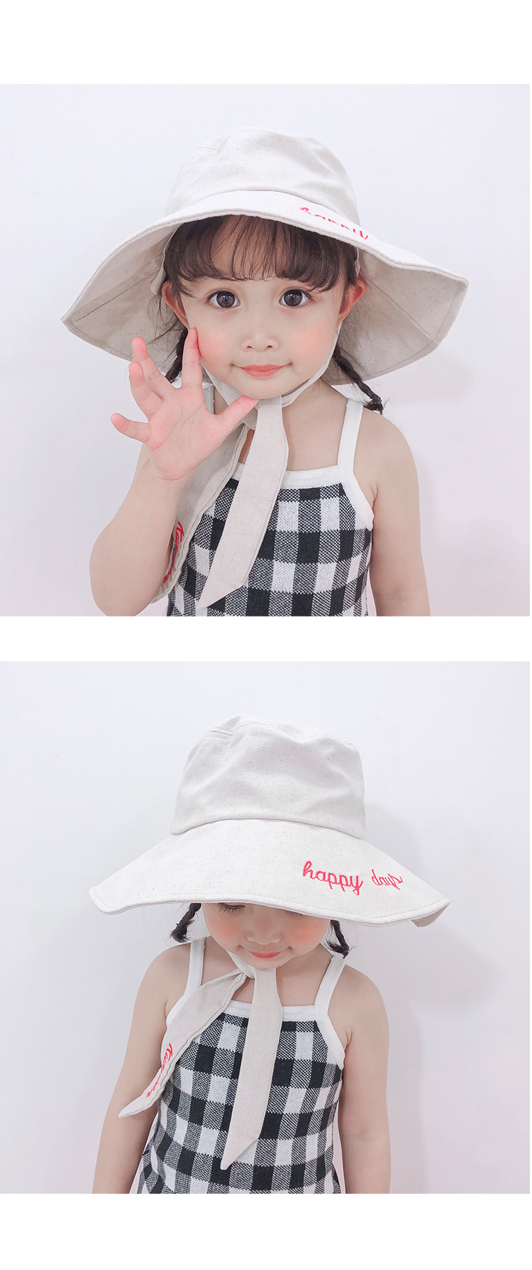 Children girl baby hat fisherman hat spring summer thin style basin hat Korean version girl hat wide eaves sun shade princess hat