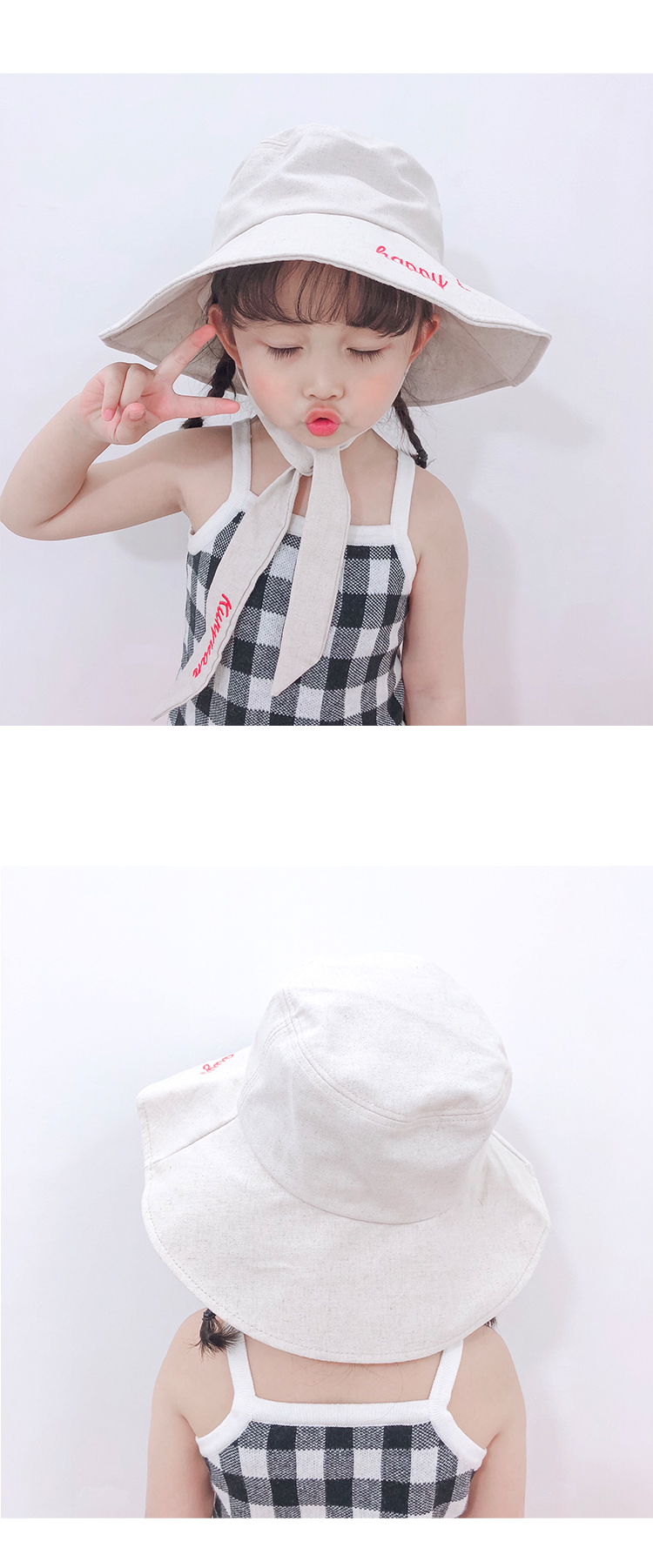 Children girl baby hat fisherman hat spring summer thin style basin hat Korean version girl hat wide eaves sun shade princess hat