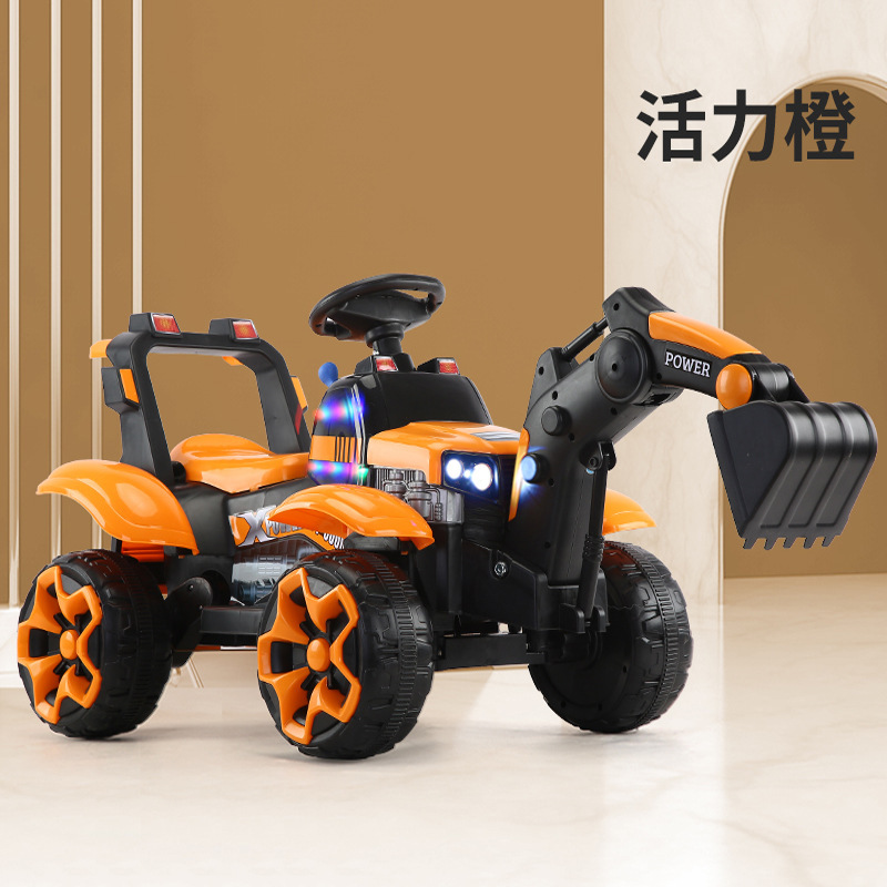 Remote Control Children&#039;s Electric Excavator Car Seat Men and Women Children&#039;s Dual Electric Double Drive Toy Excavator Hook Machine