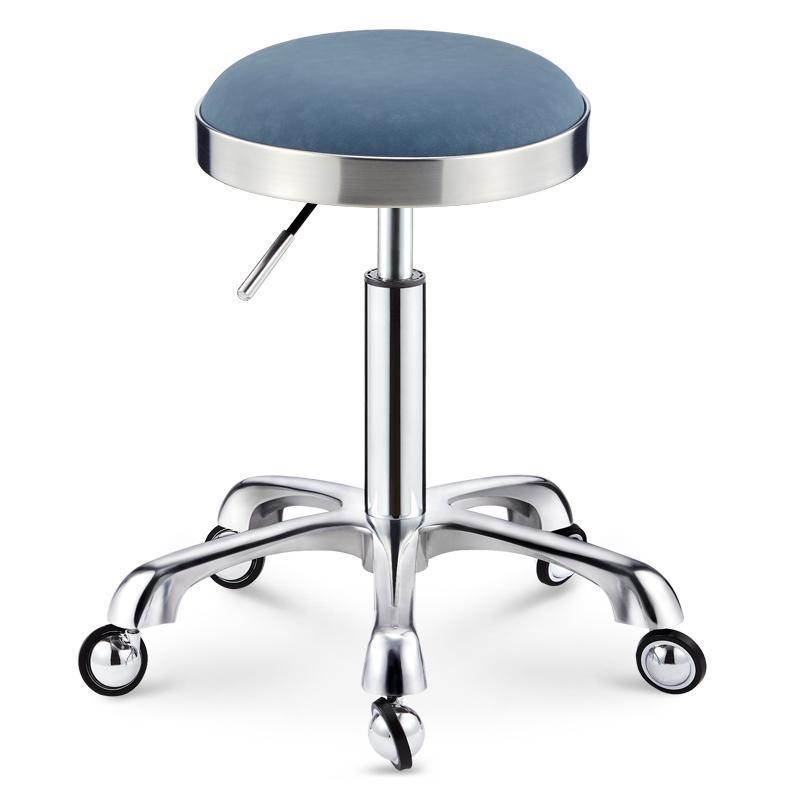 Beauty Stool Barber Shop Chair Spinning Lift round Stool Salon Stool Pulley Stainless Steel Hair Cutting Stool