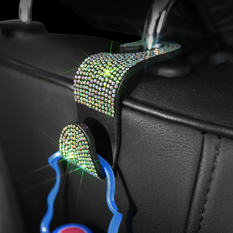 Car Supplies Hook Car Seat Back Headrest Hidden Creative Diamond Car Back Seat Hook Multifunctional