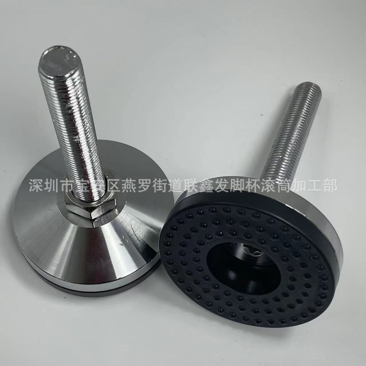 Supply Heavy-Duty Carbon Steel Foot Metal Load-Bearing Goblet Black Thick Glue Goblet Shockproof Non-Slip Heavy-Duty Adjustable Foot