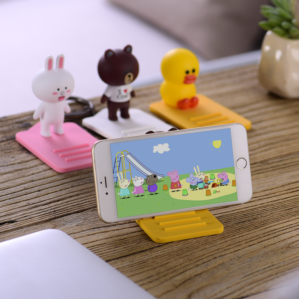 Creative Cute Cartoon Pillow Block Bearing Phone Phone Holder Convenient and General Use Bedside Table Desk Phone Holder