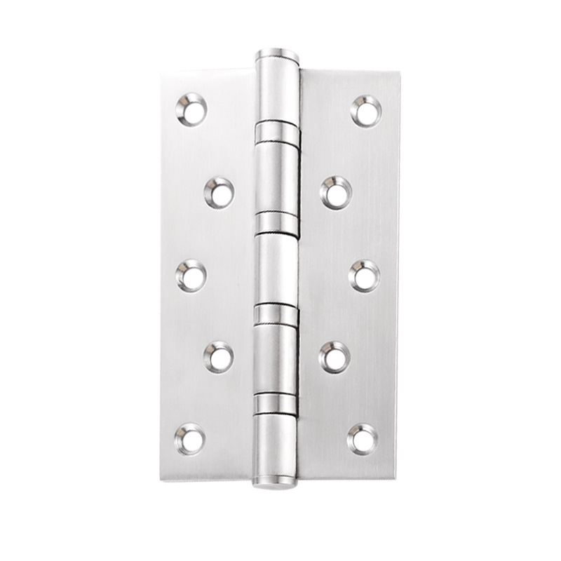 Stainless Steel Flat Open Sub-Mother Hinge Bedroom Door Wooden Door Hardware Bearing Hinge Mute 4-Inch 5-Inch Thickened Door Folding