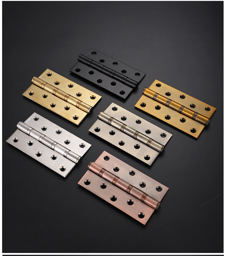 Stainless Steel Flat Open Sub-Mother Hinge Bedroom Door Wooden Door Hardware Bearing Hinge Mute 4-Inch 5-Inch Thickened Door Folding Stainless Steel Flat Open Sub-Mother Hinge Bedroom Door Wooden Door Hardware Bearing Hinge Mute 4-Inch 5-Inch Thickened Door Folding