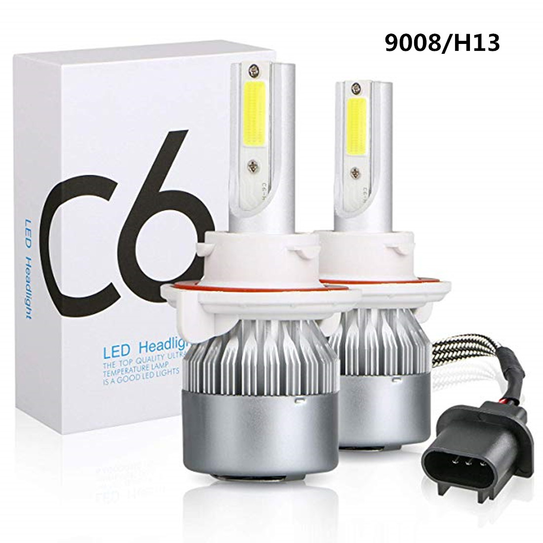 Cross-Border Exclusively for C6 Car Large-Sized LED Lamp Headlights H4 Headlight H7 H11 9005 Cross-Border Exclusively for C6 Car Large-Sized LED Lamp Headlights H4 Headlight H7 H11 9005