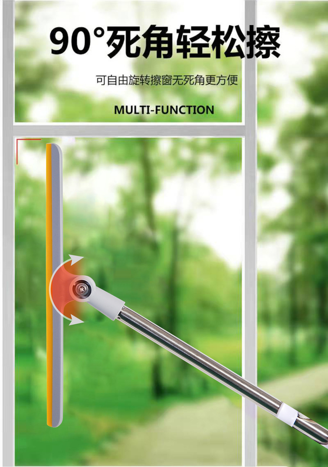 Factory Wholesale Household Multi-Functional Car Window Shade Cleaning Free Removable Washable Cleaning Brush Window Cleaner Wiper Blade Household Three-in-One