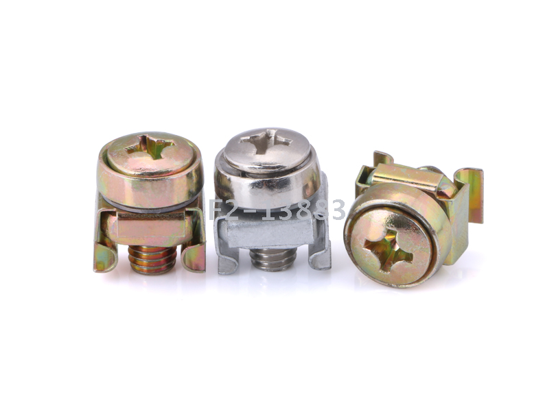 Colour plated nickel plated crown screw nut set crown cruciform cabinet three combination screw bolt M6